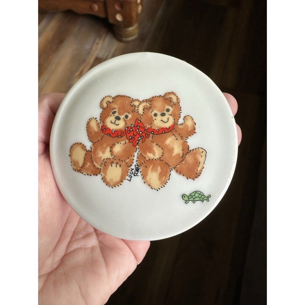 Vintage 1979 Enesco Teddy Bear Trinket Box Granny Core Lucy And Me Lucy Rigg